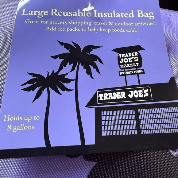 Trader Joe's Purple Large Insulated Limited Edition Tote Bag - Picture 14 of 14